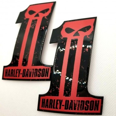Эмблемы на бак Harley №1 Punisher, пара
