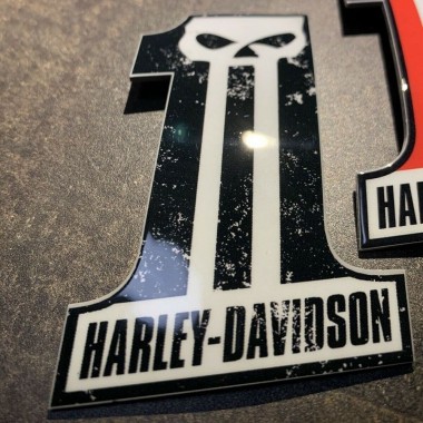 Эмблемы на бак Harley №1 Punisher, пара