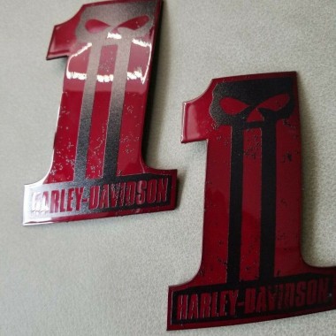 Эмблемы на бак Harley №1 Punisher, пара